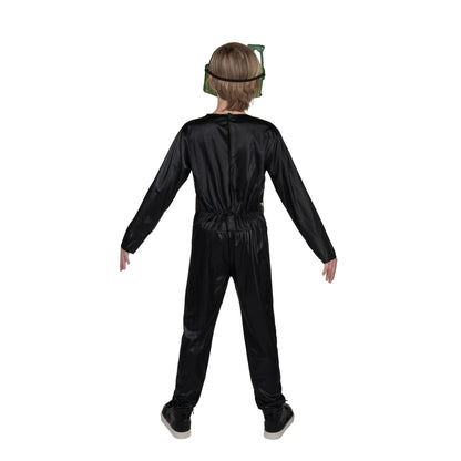 Star Wars Boba Fett Official Youth Halloween Costume - Printed Jumpsuit with Plastic Mask (L) Black