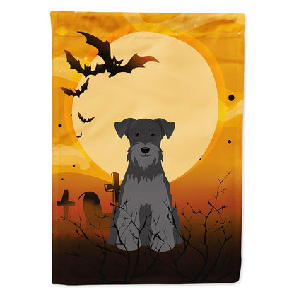 Caroline's Treasures BB4317CHF Halloween Miniature Schanuzer Black Flag Canvas House Size, Large, Multicolor