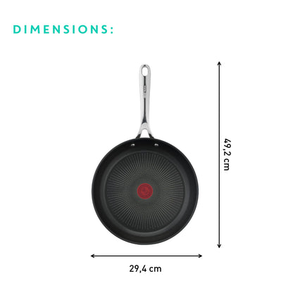 Jamie Oliver by Tefal Nonstick Coated Stainless Steel Pan 11-Inch, Induction Compatible, Oven Safe up to 500°F, Chef's Stainless Steel Skillet, Non Stick Frying Pans, Silver 🍁 All In One Marketplace Canada