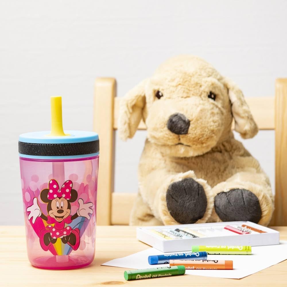 Zak Designs Disney Minnie Kelso 15oz Leak-Proof Toddler Straw Cups, 2-Pack 🍁 All In One Marketplace Canada