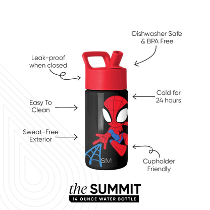 Simple Modern Marvel Spidey Kids Water Bottle & Toddler Cup | 14oz 🍁 All In One Marketplace Canada