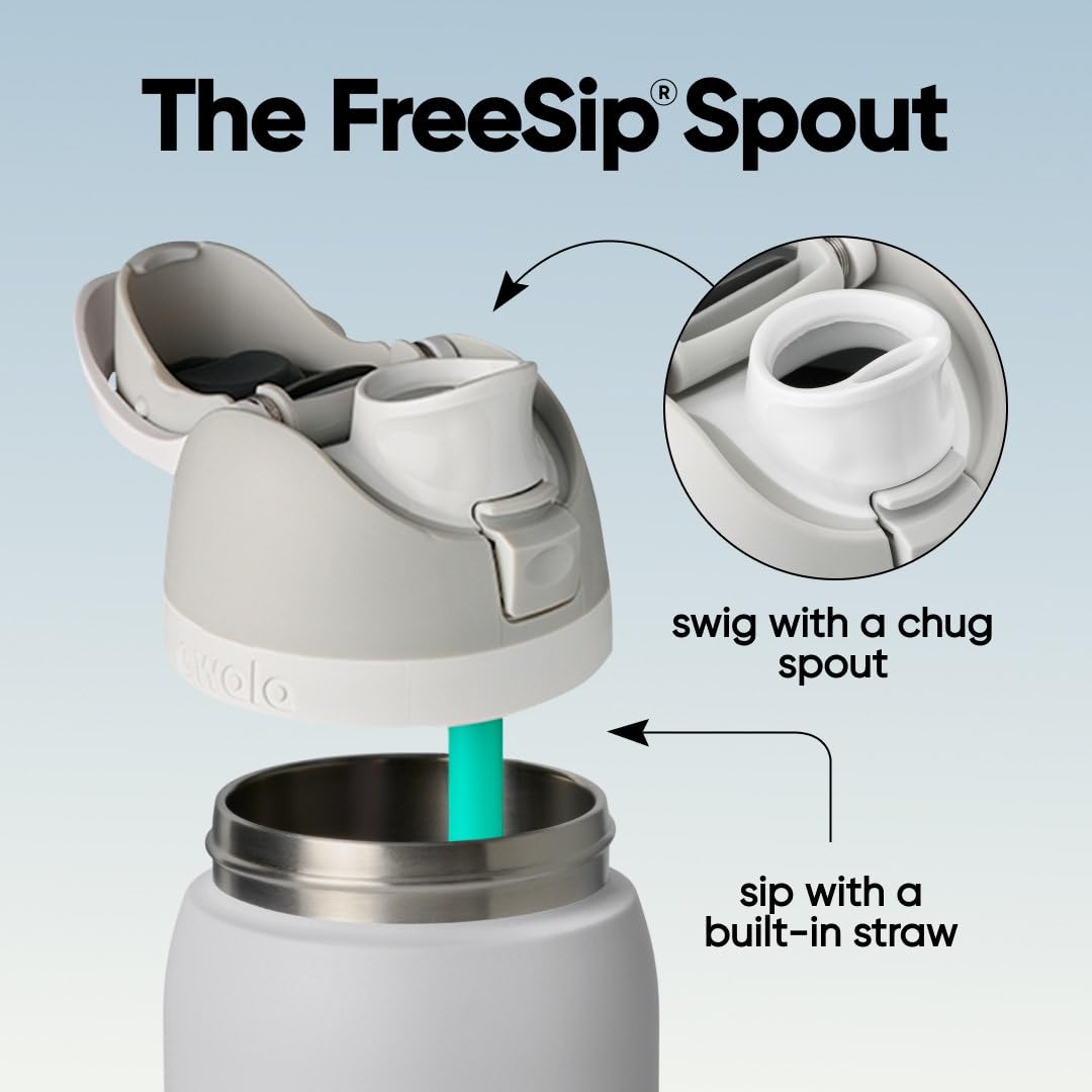 Owala FreeSip Insulated Stainless Steel Water Bottle with Straw for Sports and Travel, BPA-Free, 32oz, Iced Breeze 🍁 All In One Marketplace Canada