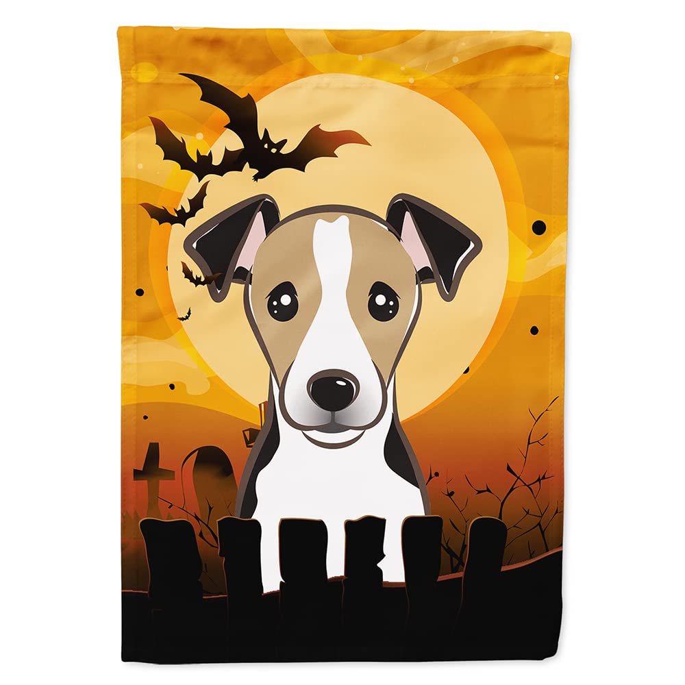 Caroline's Treasures BB1819CHF Halloween Jack Russell Terrier Canvas House Size Flag, Multicolor, Large
