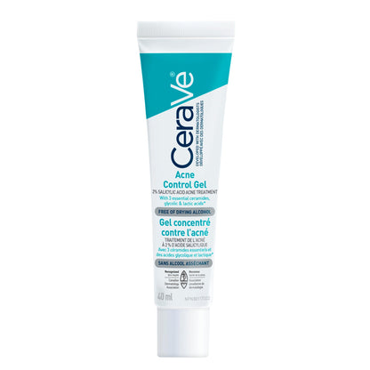 CeraVe Acne Control Gel For Face, Pimple & Pores, With Salicylic Acid, 3 Essential Ceramides, Niacinamides. Developed with Dermatologists, Non-Comedogenic, Oil-Free, Fragrance-Free, 40ml 🍁 All In One Marketplace Canada