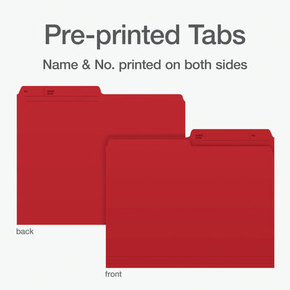 Pendaflex File Folders, 1/2 Cut Tab, Letter Size, Red, Durable Paper Stock, 100/Box, Ideal for Office/Home/School Organization, Made in Canada, Reversible File Organizers 🍁 All In One Marketplace Canada