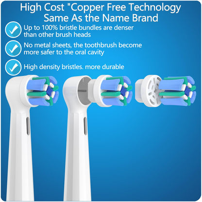8 Pack Replacement Toothbrush Heads Compatible with Oral B iO, Brush Heads for Oral-B iO 2/3/4/5/6/7/8/9/10/7G Series, with Covers, White 🍁 All In One Marketplace Canada
