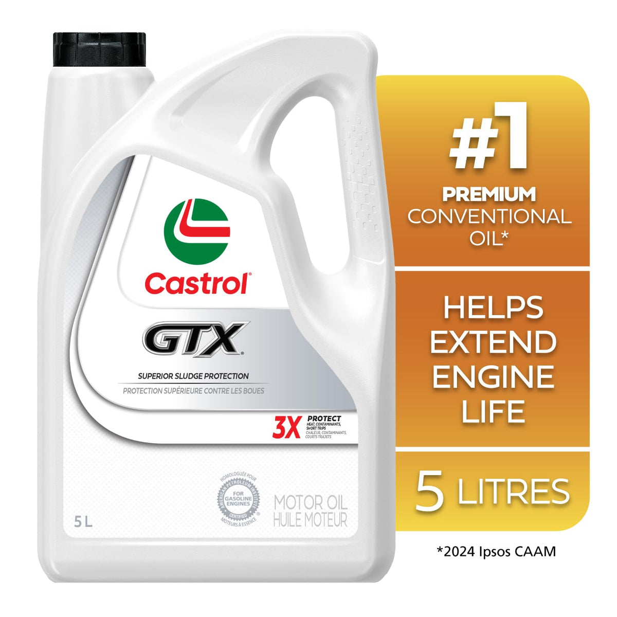 Castrol GTX Conventional 5W-30 Motor Oil, 5 Litres | Made in Canada 🍁 All In One Marketplace Canada