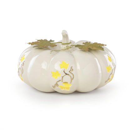 Lenox Harvest Lighted Pumpkin Small Halloween Centerpiece