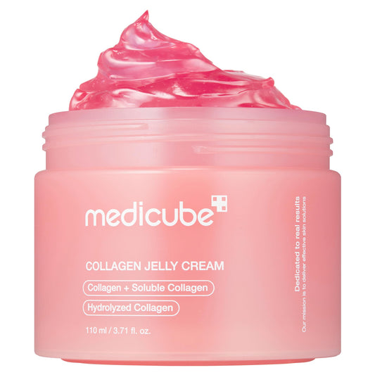medicube Collagen Jelly Cream- Niacinamide & Freeze-Dried Hydrolyzed Collagen-Boosts skin barrier hydration & gives 24h Glow & Firmer looking skin | No artificial color, Korean skincare (3.71 fl.oz. 110ml) 🍁 All In One Marketplace Canada