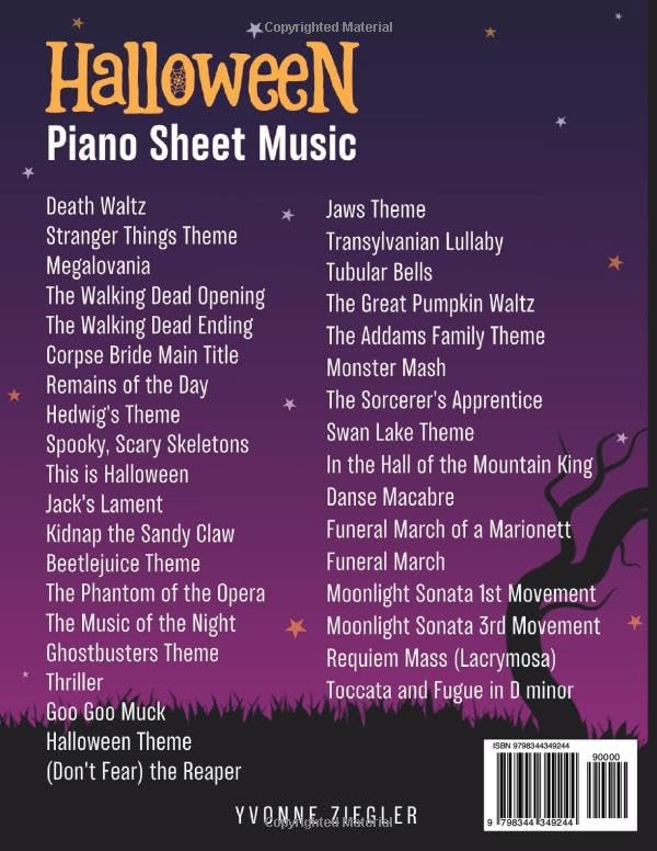 Halloween Piano Sheet Music: 36 Spooky Songs and Pieces for Beginners and Intermediates (+Free Audio)