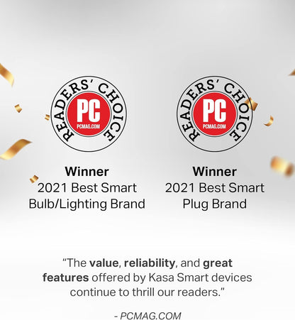 Kasa Smart Light Bulbs, Full Colour Changing Dimmable Smart WiFi Bulbs Compatible with Alexa and Google Home, A19, 9W 800 Lumens,2.4Ghz only, No Hub Required, 2-Pack (KL125P2), Multicolour 🍁 All In One Marketplace Canada