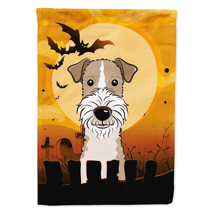 Caroline's Treasures BB1805CHF Halloween Wire Haired Fox Terrier Canvas House Size Flag, Multicolor, Large