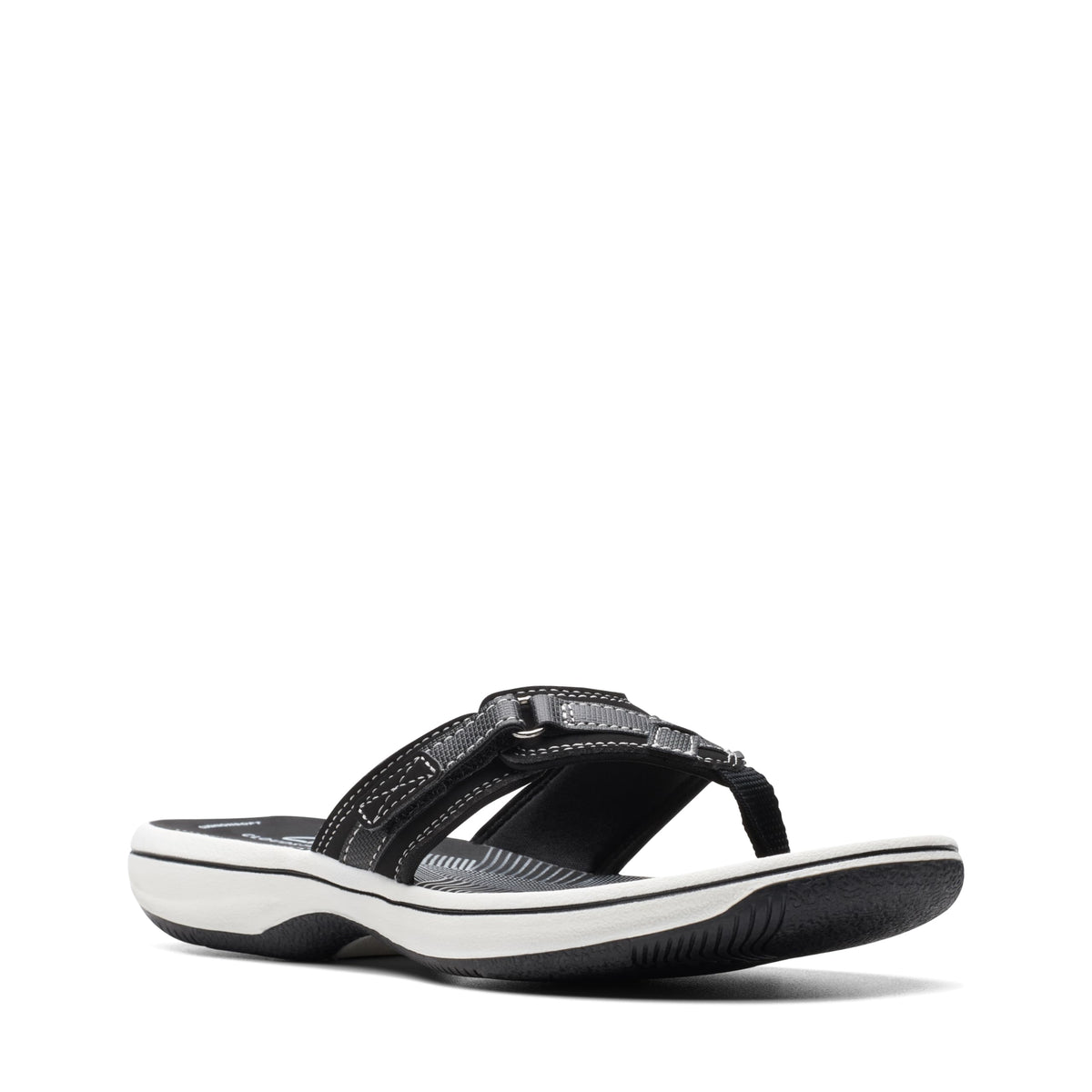 Clarks Cloudsteppers Women's Breeze Sea Flip-Flop, Black Synthetic, 6 Medium US 🍁 All In One Marketplace Canada