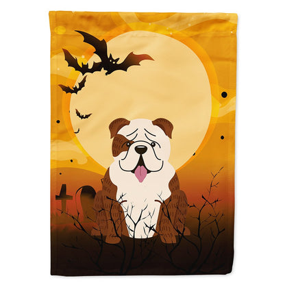 Caroline's Treasures BB4387CHF Halloween English Bulldog Brindle White Flag Canvas House Size, Large, Multicolor