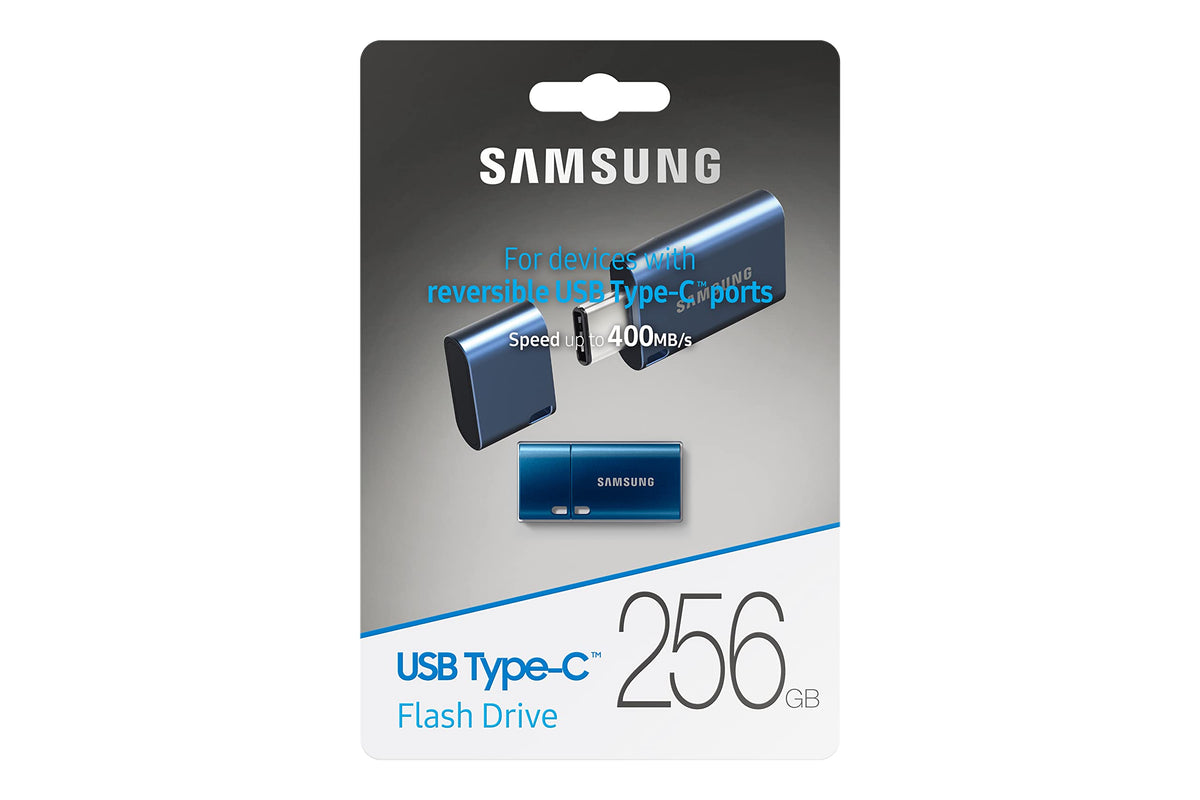 SAMSUNG Type-C USB Flash Drive, 256GB, Transfers 4GB Files in 11 Secs w/Up to 400MB/s Read Speeds, Compatible w/USB 3.0/2.0, Waterproof MUF-256DA/AM [ Canada Version]