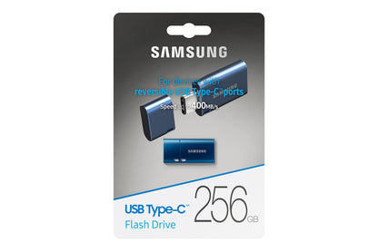 SAMSUNG Type-C USB Flash Drive, 256GB, Transfers 4GB Files in 11 Secs w/Up to 400MB/s Read Speeds, Compatible w/USB 3.0/2.0, Waterproof MUF-256DA/AM [ Canada Version]