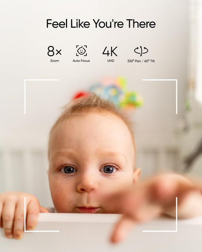 eufy Baby Monitor E21 with 4K Camera, Hybrid Wi-Fi and No Wi-Fi Connection, App and Monitor Control, Ultra-Clear Night View, Pan-Tilt, 8× Zoom, Portable Camera with Built-In Battery, ANR, Smart Alerts 🍁 All In One Marketplace Canada
