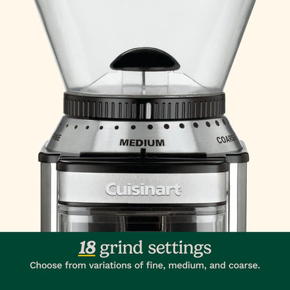 Cuisinart Electric Coffee Grinder, One-Touch Automatic Burr Coffee Grinder with 18-Position Grind Selector, Cup Size Selector for 4 – 18 Cups (DBM-8C) 🍁 All In One Marketplace Canada