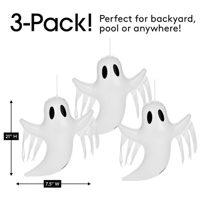 FUNBOY Hanging Ghost Halloween Decorations, Outdoor Décor, 3 Pack