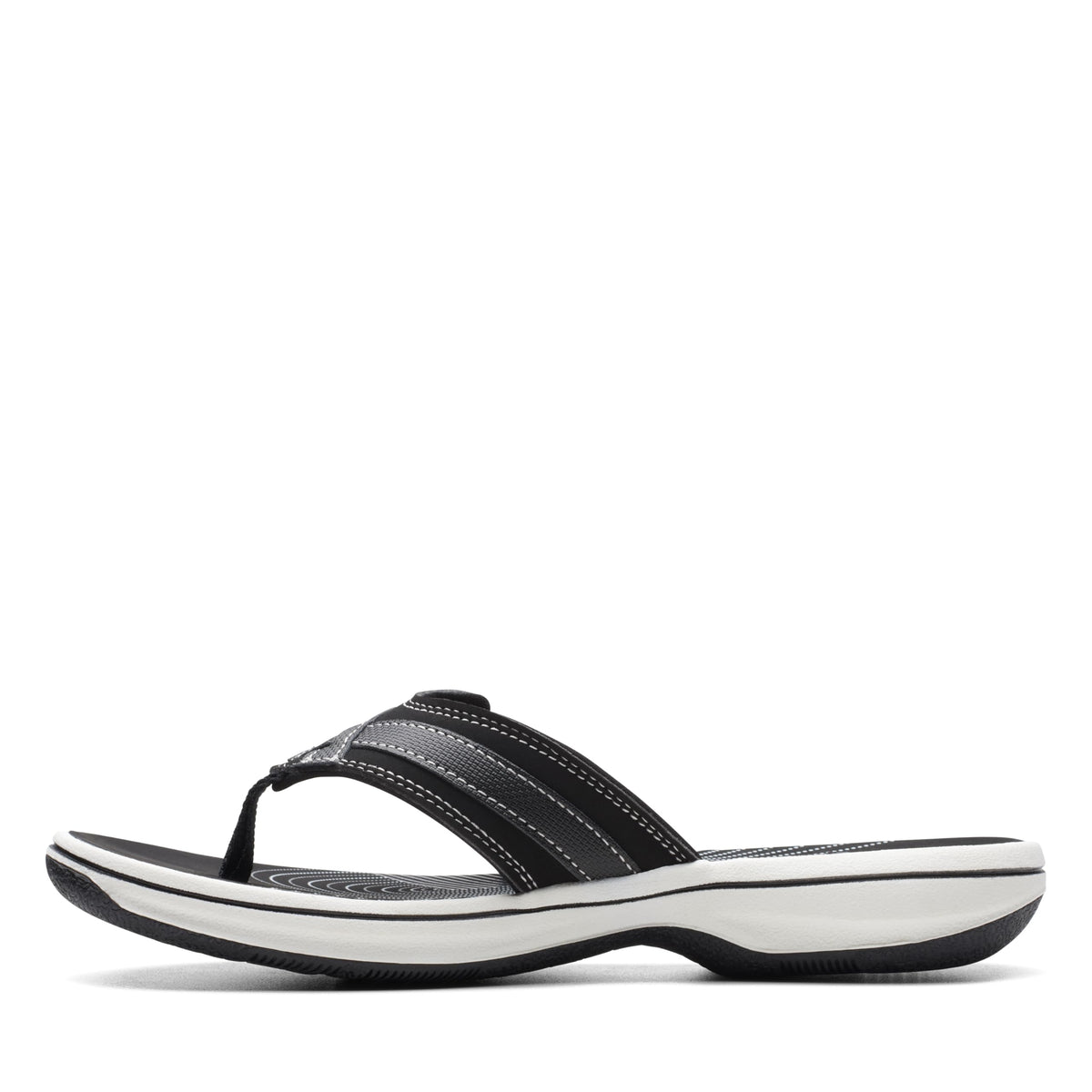 Clarks Cloudsteppers Women's Breeze Sea Flip-Flop, Black Synthetic, 6 Medium US 🍁 All In One Marketplace Canada
