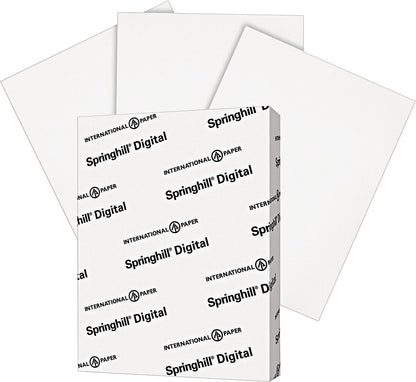 Springhill Cardstock Paper, White Paper, 90lb, 163gsm, 8.5 x 11, 92 Bright, 1 Ream / 250 Sheets - Index Card Stock, Thick Paper (015101R) 🍁 All In One Marketplace Canada