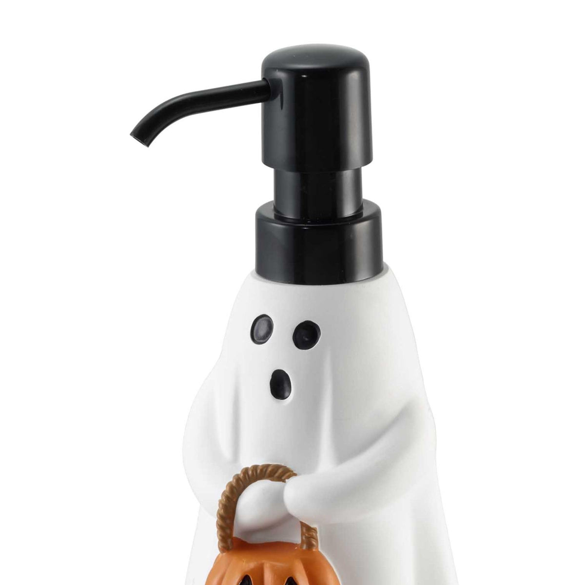 Avanti Linens – Soap Dispenser, Decorative Lotion Pump for Bathroom or Kitchen Countertop, Hand Painted Resin Halloween Decor (Ghost)