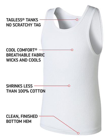 Hanes boys Tank T Shirt, White, Small US 🍁 All In One Marketplace Canada