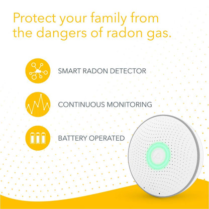 Airthings Wave Radon - Smart Radon Detector with Humidity & Temperature Sensor – Easy-to-Use – Accurate – No Lab Fees – Battery Operated - Free App 🍁 All In One Marketplace Canada