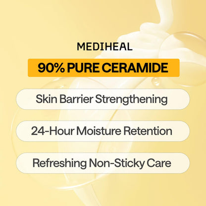 MEDIHEAL Ceramide Essential Face Mask - Moisturizing, Barrier Repair with Panthenol & Adenosine for Intense Hydration for Dry & Sensitive Skin, Face Mask for Women, Vegan, Korean Skincare (10 Sheets) 🍁 All In One Marketplace Canada