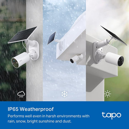 TP-Link Tapo Solar-Powered Security Camera Kit, 2K Wireless Battery Camera w/Solar Panel Base, Smart Person Detection, SD/Cloud Storage, Spotlight Color Night Vision, No Hub Needed (Tapo C410 KIT) 🍁 All In One Marketplace Canada