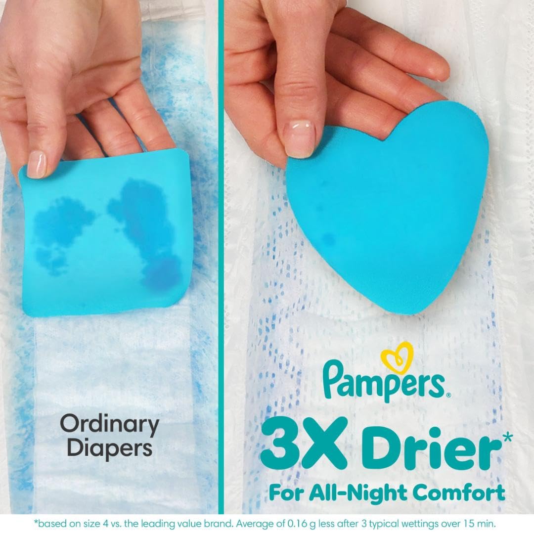 Pampers ZZZ Overnight Diapers, Size 4, Nighttime Protection Disposable Baby Diaper, 1 Pack (Count of 58) 🍁 All In One Marketplace Canada