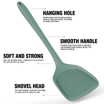 Silicone Cooking Utensils Set - 446°F Heat Resistant Silicone Kitchen Utensils,Spatula,Spoon, All Clad Kitchen Utensil Sets Gadgets Tools for Nonstick Cookware,Dishwasher Safe BPA Free (Multicolor) 🍁 All In One Marketplace Canada
