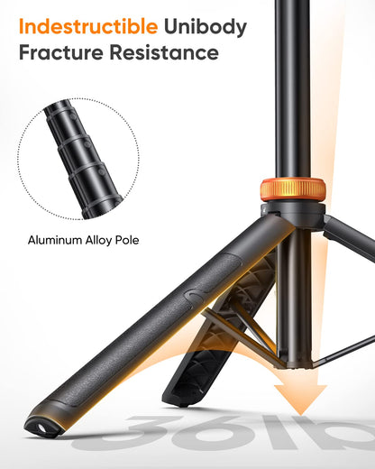 EUCOS 62" Phone Tripod, Tripod for iPhone & Selfie Stick with Remote, Extendable Cell Phone Stand & Travel Tripod, Solidest Tripod for Phone Compatible with iPhone/Android 🍁 All In One Marketplace Canada