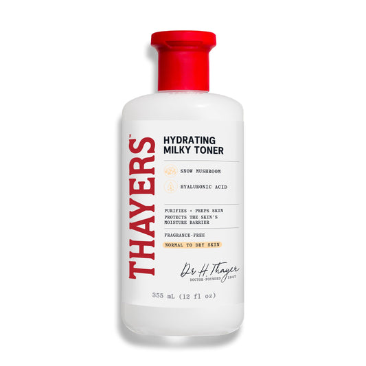 Thayers Milky Face Toner, With Hyaluronic Acid and Snow Mushroom, No Alcohol, Glass Skin, 48 Hour Hydration, For A Dewy And Hydrated Look, From Dry to Oily Skin Types, Vegan, Cruelty Free, 355ml 🍁 All In One Marketplace Canada