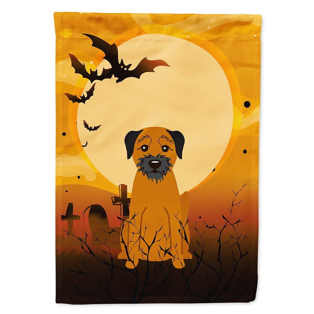 Caroline's Treasures BB4305CHF Halloween Border Terrier Flag Canvas House Size, Large, Multicolor