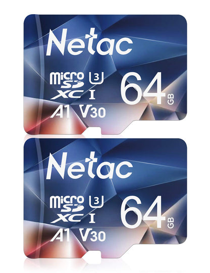 Netac 64GB 2 Pack Micro SD Card Speed up to 100MB/s for Action Cameras, Drones, Smartphones and Tablets, Memory Card SDXC UHS-I C10/U3/V30/A1 EXFAT 🍁 All In One Marketplace Canada