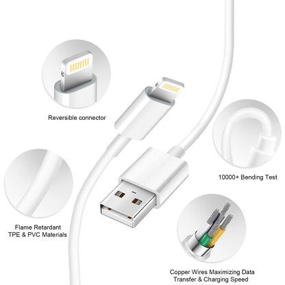 iPhone Charger Fast Charging [Apple MFi Certified] 3 Pack USB A Charger Block with 6ft USB A to Lightning Cable Compatible with iPhone 14 13/12/11/XS/XR/X 8 7/iPad 🍁 All In One Marketplace Canada