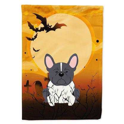Caroline's Treasures BB4278CHF Halloween French Bulldog Black White Canvas House Size Flag, Large, Multicolor
