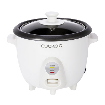 CUCKOO One Touch Rice Cooker 3-Cup (Uncooked) / 6-Cup (Cooked), Mini Rice Cooker & Warmer with Steamer Tray, Versatile Grain Cooker, Soup Maker, Auto Keep Warm, White (CR-0301C) 🍁 All In One Marketplace Canada