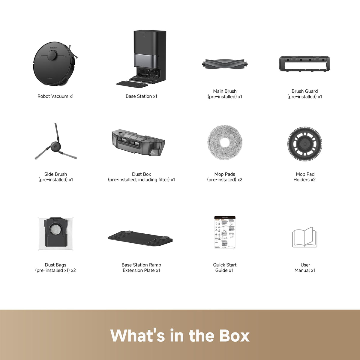 DREAME L40 Ultra Gen 2 Robot Vacuum and Mop with 25,000Pa Suction, Extendable Side Brush and Mop, All-in-One Self-Emptying & Cleaning Dock, Voice & App Control, Black 🍁 All In One Marketplace Canada
