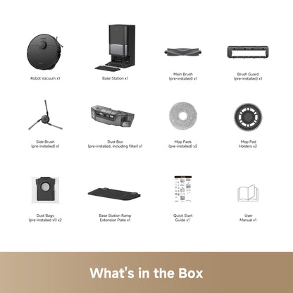 DREAME L40 Ultra Gen 2 Robot Vacuum and Mop with 25,000Pa Suction, Extendable Side Brush and Mop, All-in-One Self-Emptying & Cleaning Dock, Voice & App Control, Black 🍁 All In One Marketplace Canada