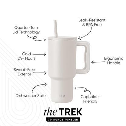 Simple Modern Tumbler with Handle and Straw | 30oz | Beige 🍁 All In One Marketplace Canada