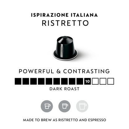 Nespresso Original Ristretto Coffee Pods, Dark Roast, Intensity 10, 50 Pods 🍁 All In One Marketplace Canada
