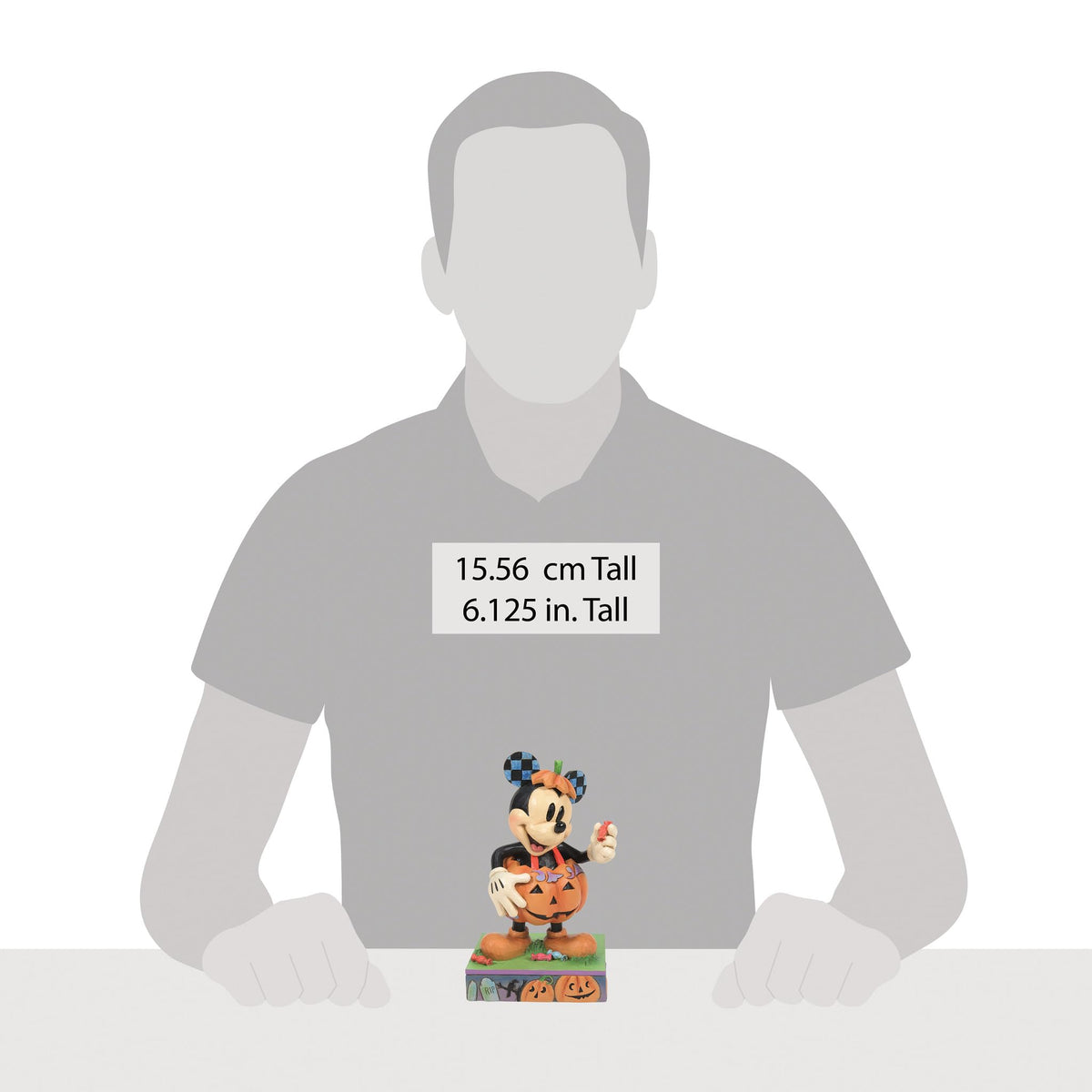 Enesco Disney Traditions by Jim Shore Halloween Mickey Mouse in Pumpkin Costume Figurine, 6.125 Inch, Multicolor