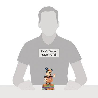 Enesco Disney Traditions by Jim Shore Halloween Mickey Mouse in Pumpkin Costume Figurine, 6.125 Inch, Multicolor