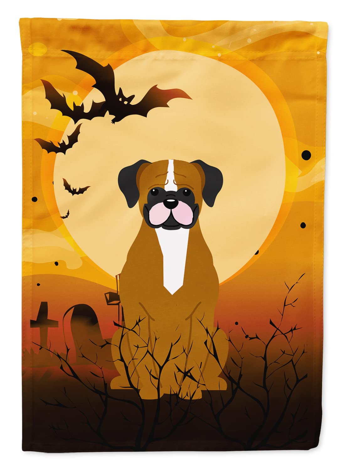 Caroline's Treasures BB4382GF Halloween Flashy Fawn Boxer Flag Garden Size, Small, Multicolor