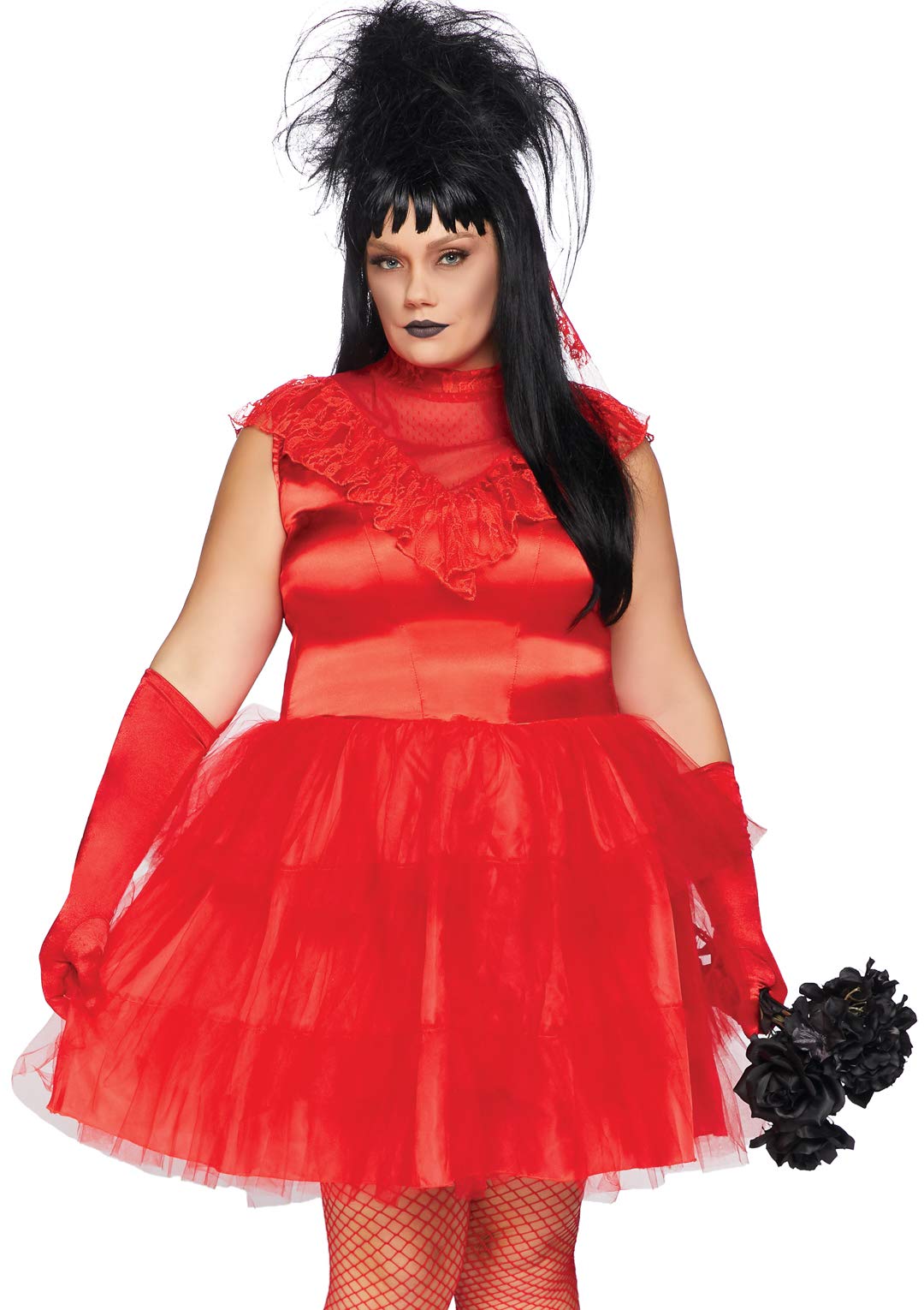 Leg Avenue Women's Beetle Bride 80s Halloween Costume, Multi, 3X / 4X