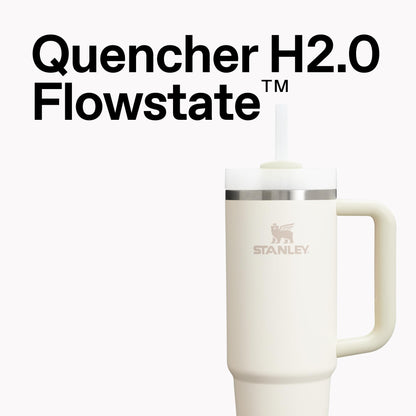 Stanley Quencher H2.0 Tumbler with Handle and Straw 40 oz | Flowstate 3-Position Lid | Cup Holder Compatible for Travel | Insulated Stainless Steel Cup | BPA-Free | Peony 🍁 All In One Marketplace Canada