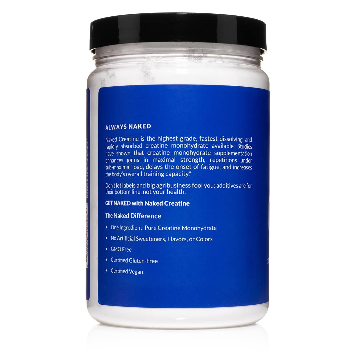 NAKED Pure Micronized Creatine Monohydrate Powder - NSF Certified, Unflavored, 500g, 1.1lb Bulk - Vegan, Non-GMO, Gluten-Free, Soy-Free, No Fillers, Supports Muscle Growth & Strength - 100 Servings 🍁 All In One Marketplace Canada