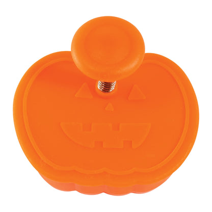 R&M International 0494 Halloween 2" Pastry/Cookie/Fondant Stampers, Haunted House, Witch Hat, Pumpkin, Ghost, 4-Piece Set